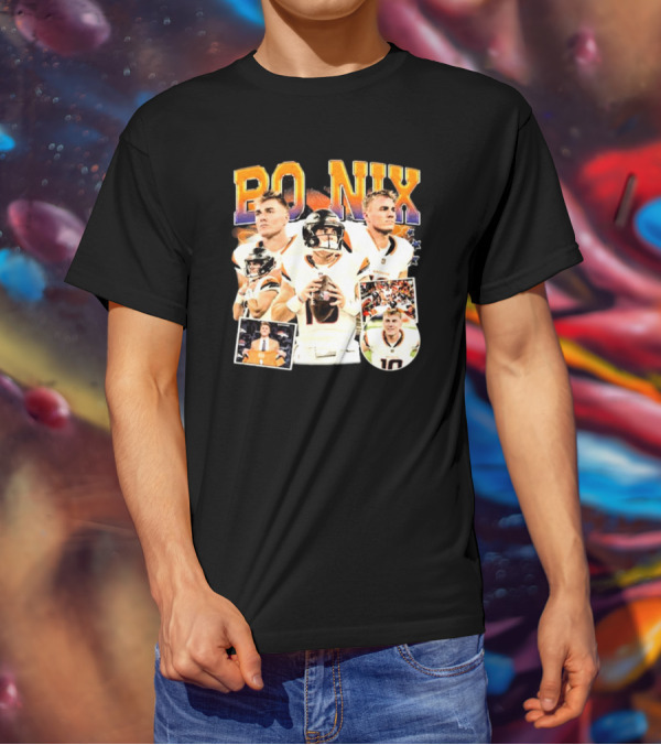 Bo Nix Denver Broncos NFL Vintage Football American T-Shirt