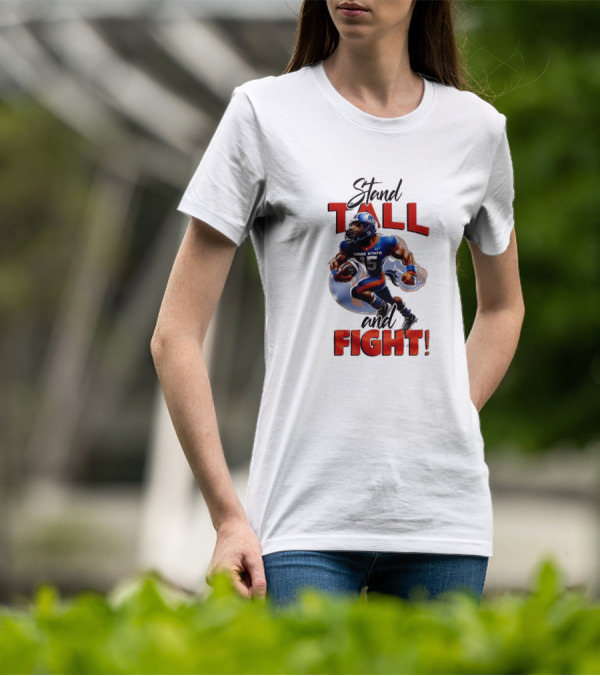 Boise State Stand Tall And Fight Broncos Mascot T-Shirt