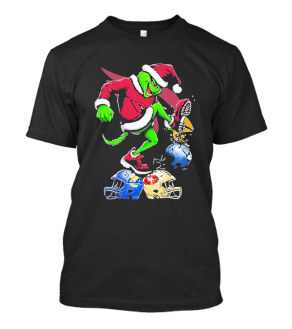 Christmas Grinch Arizona Cardinals Dominating NFL T-Shirt