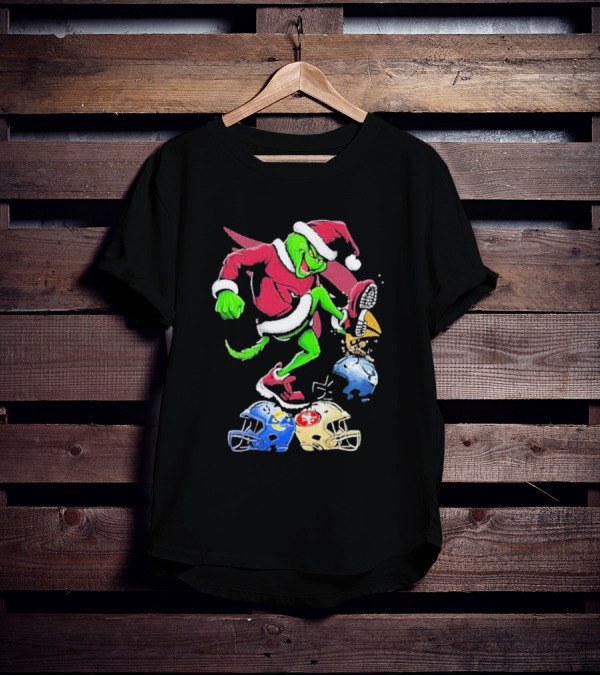 Christmas Grinch Arizona Cardinals Dominating NFL T-Shirt