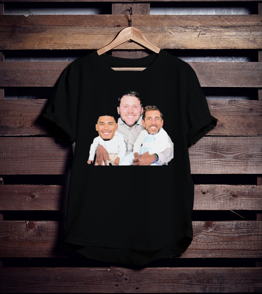 Josh Allen Allen Lazard Holding Son Daughter Aaron Rodgers T-Shirt