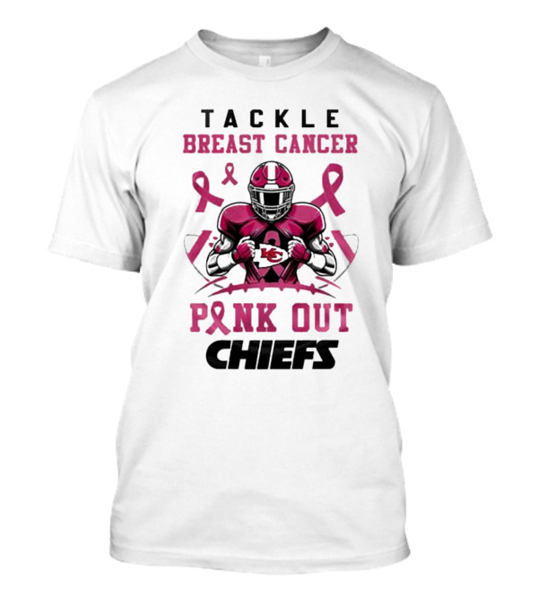 Kansas City Chiefs Tackle Breast Cancer Pink Out T-Shirt