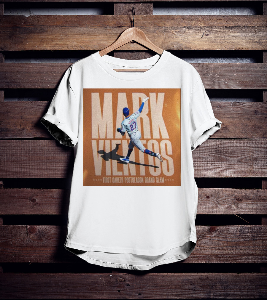 Mark Vientos New York Mets First Career Postseason Grand Slam Baseball Player Action T-Shirt