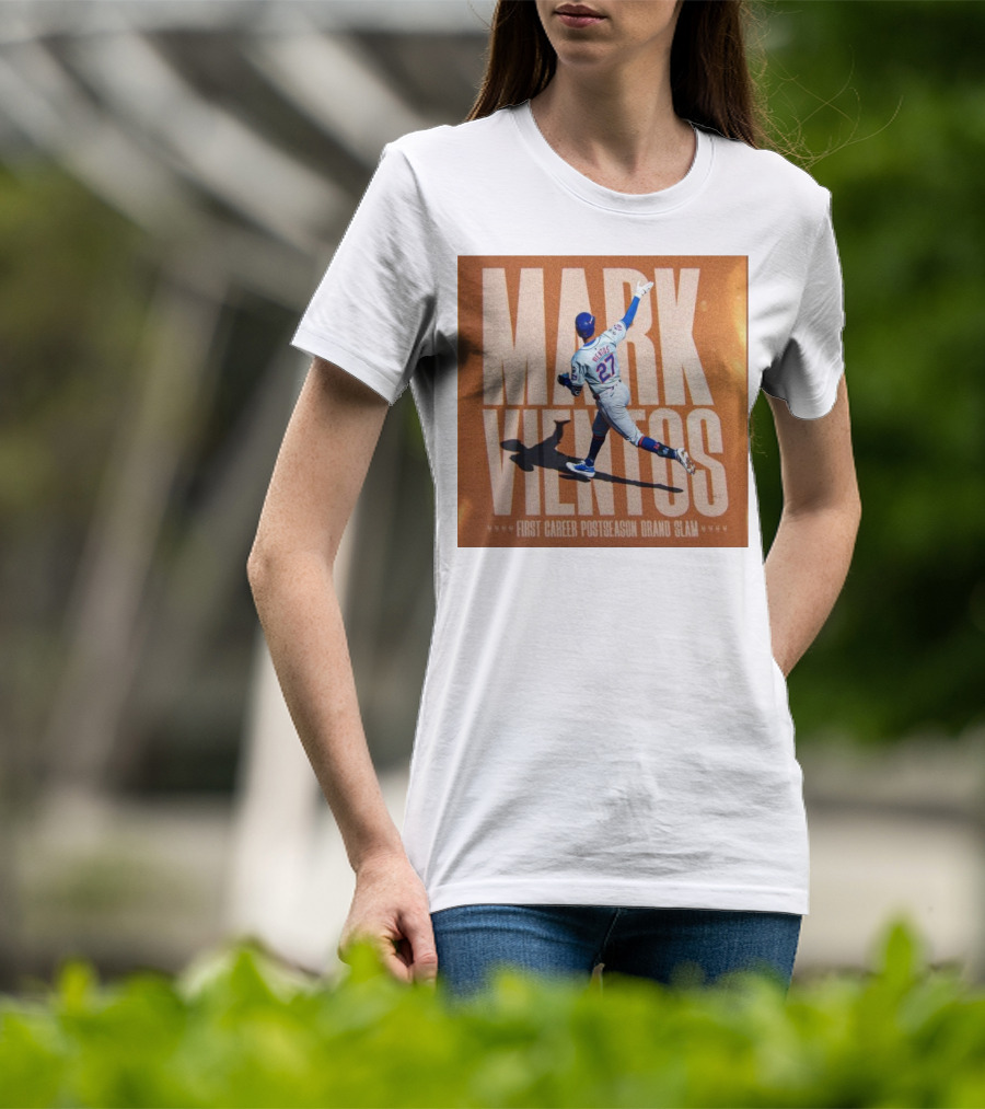 Mark Vientos New York Mets First Career Postseason Grand Slam Baseball Player Action T-Shirt