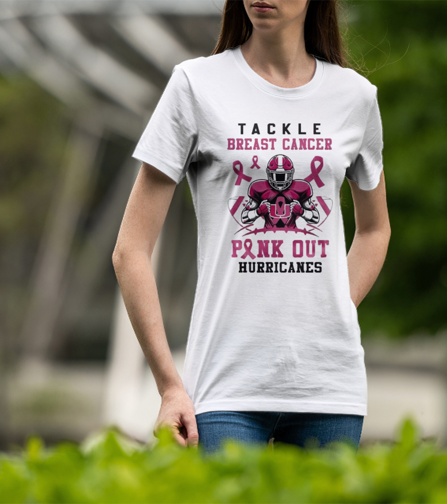 Tackle Breast Cancer Pink Out Hurricanes T-Shirt