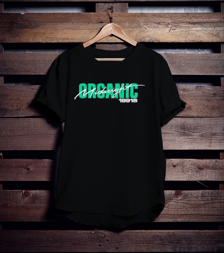 Midnight Organic 1991 Bold Script Emphasis T-Shirt