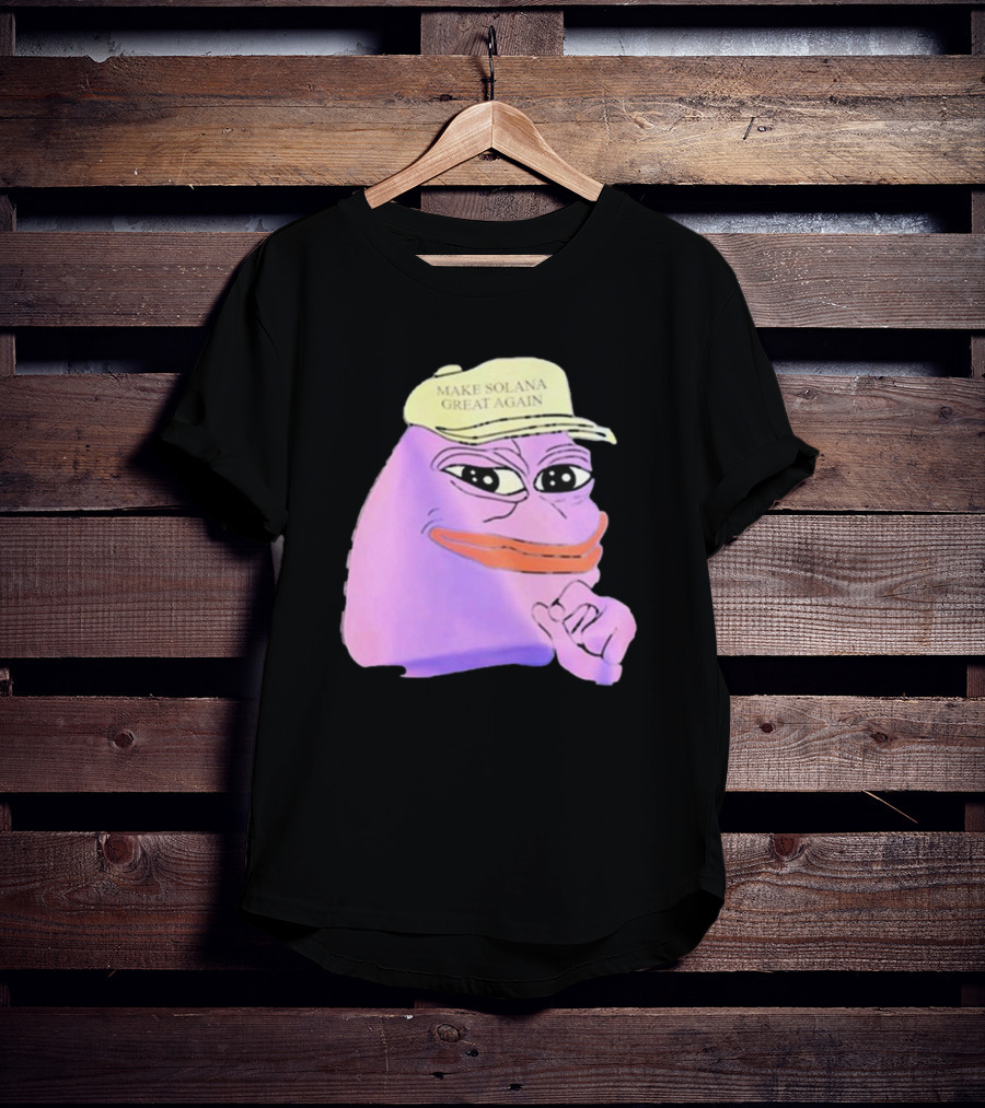 Purple Pepe Make Solana Great Again Hat T-Shirt