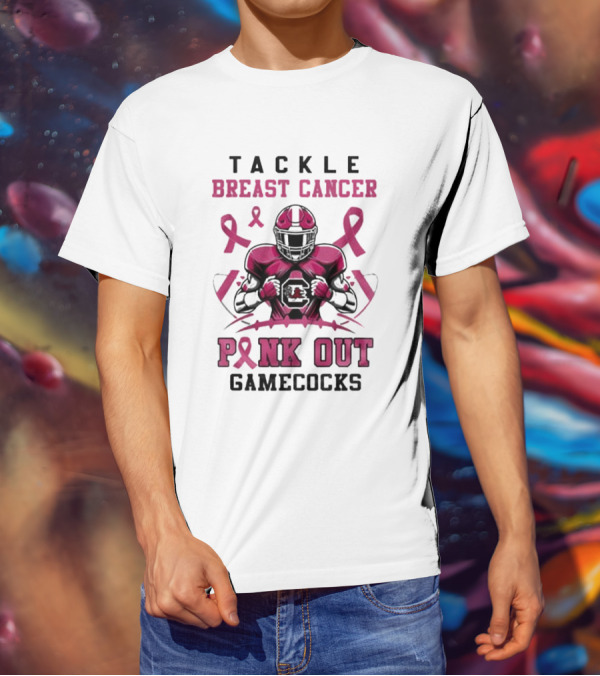 Tackle Breast Cancer Pink Out Gamecocks T-Shirt