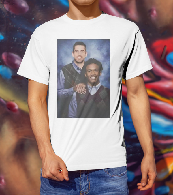 Step Brothers Aaron Rodgers Garrett Wilson New York Jets Portrait Mockup T-Shirt