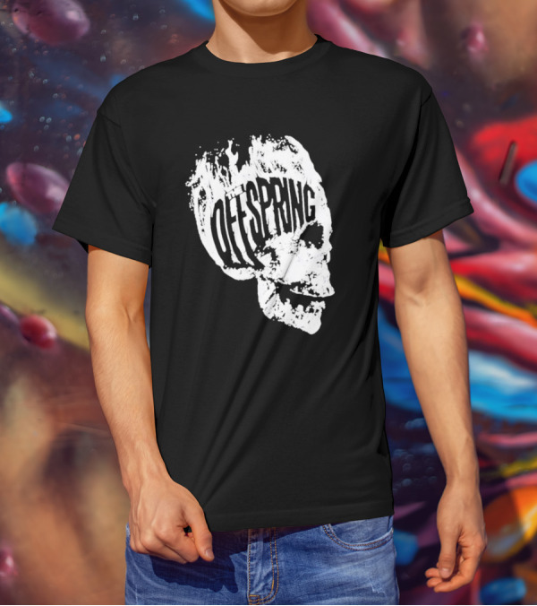 The Offspring Flaming Skull Logo Iconic Band T-Shirt