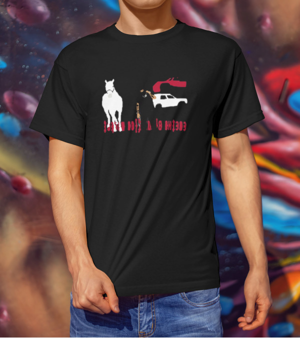 Yeat CPFM Lyfestyle Cover Custom Graphic Featuring Car Horse And Figure T-Shirt
