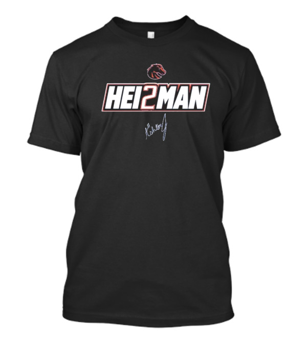 Ashton Jeanty Boise State Broncos Hei2man Signature T-Shirt