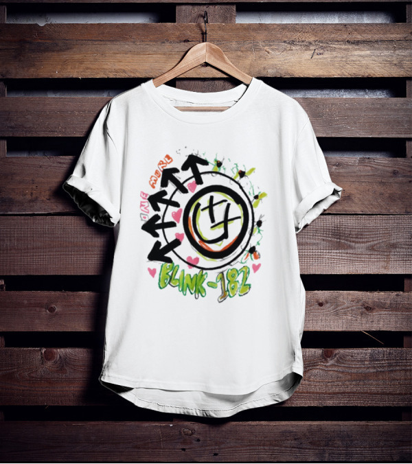 Blink-182 One More Time Smile Arrow Heart Graffiti T-Shirt
