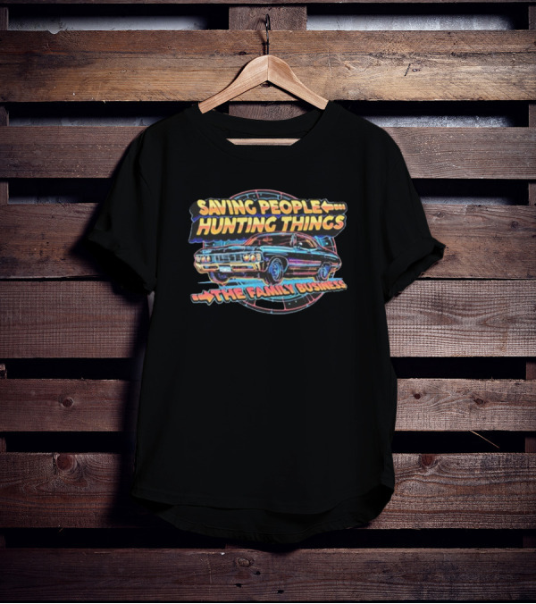 Saving People Hunting Things The Family Business Supernatural Vintage Car T-Shirt