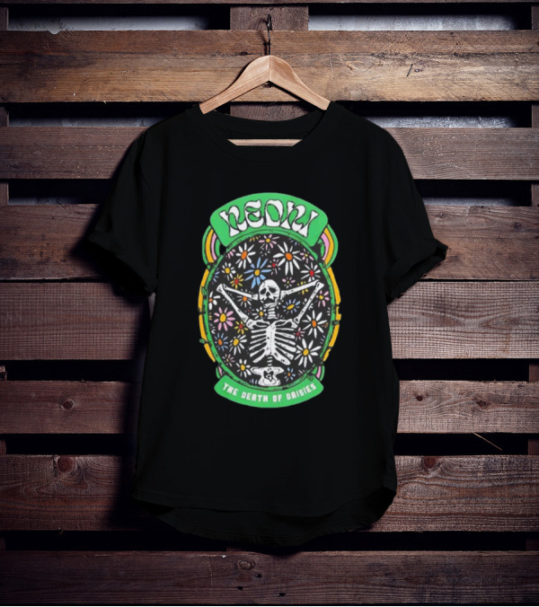 Neon The Death Of Daisies Skeleton Floral T-Shirt