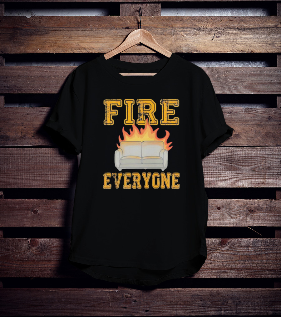 Fire Sofa Everyone Burn Comedic Humor T-Shirt