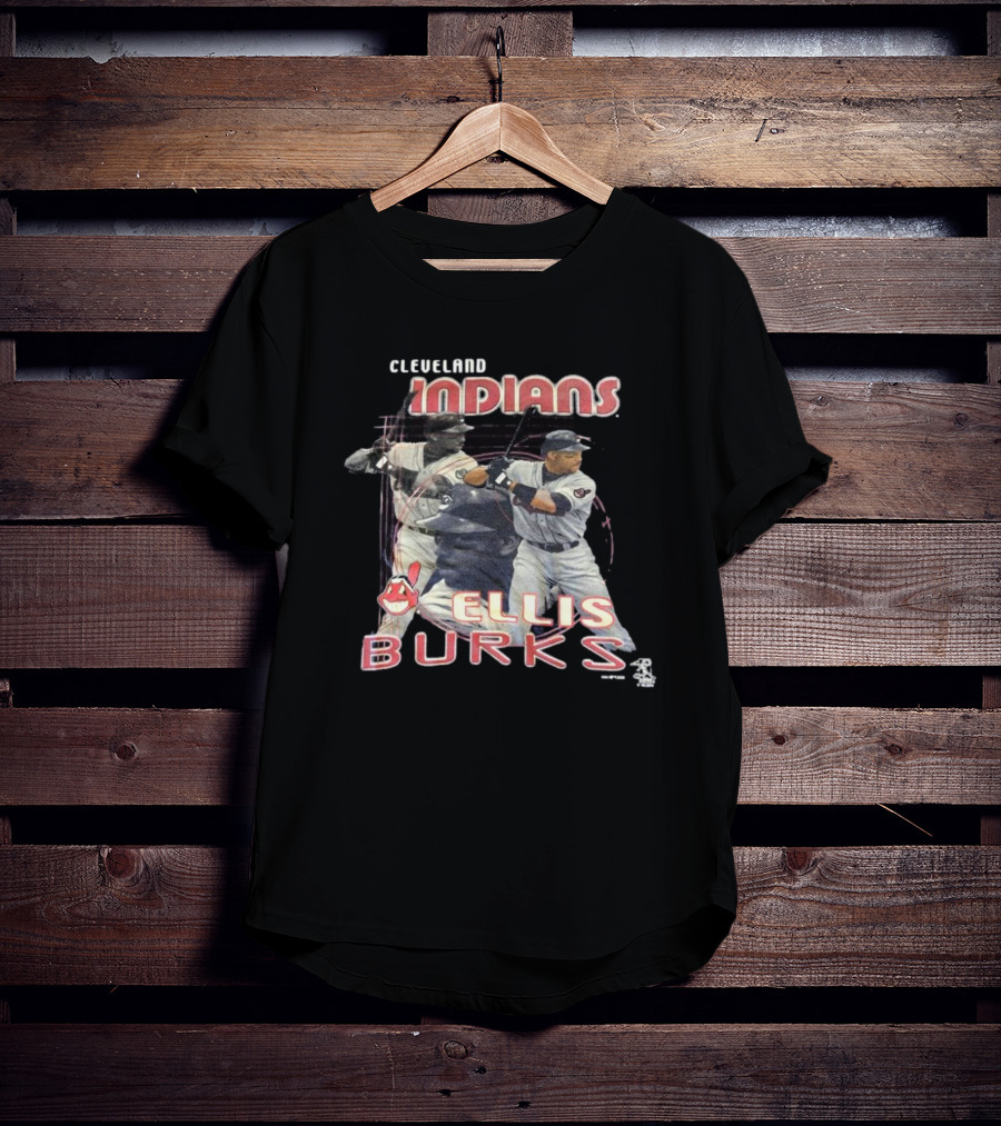 Cleveland Indians Ellis Burks Baseball Player Retro T-Shirt