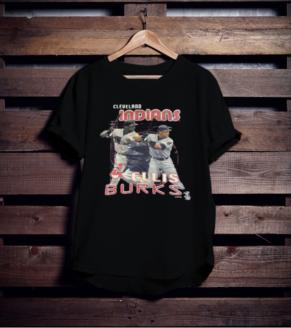 Cleveland Indians Ellis Burks Baseball Player Retro T-Shirt