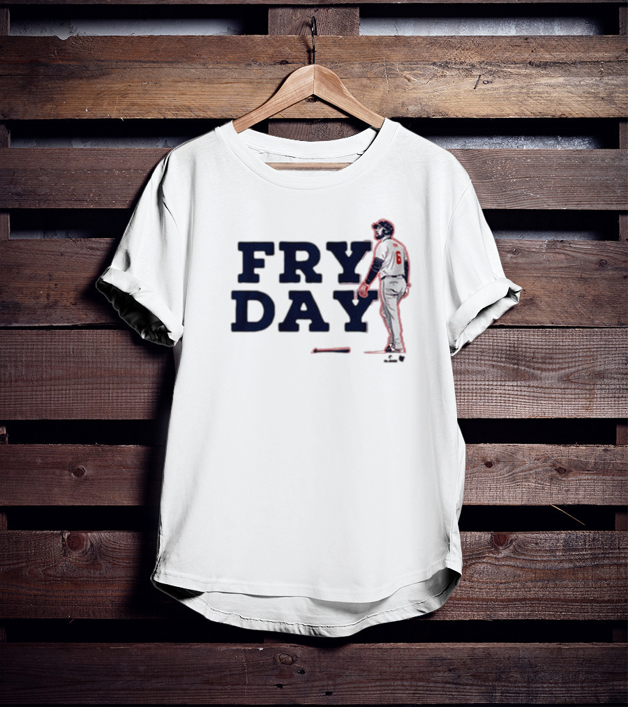 Fry Day Cleveland Guardians Number 6 Baseball Player T-Shirt