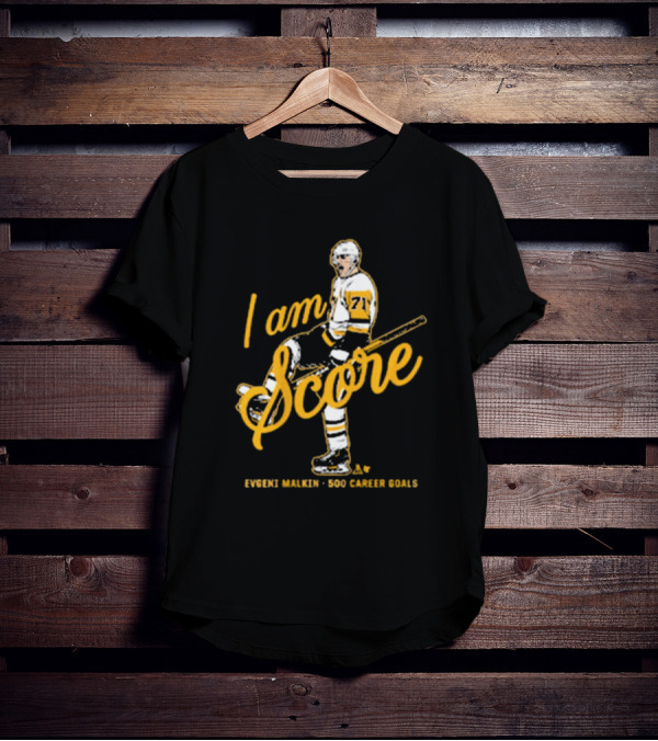 Evgeni Malkin I Am Score 500 Career Goals Pittsburgh Penguins NHL T-Shirt
