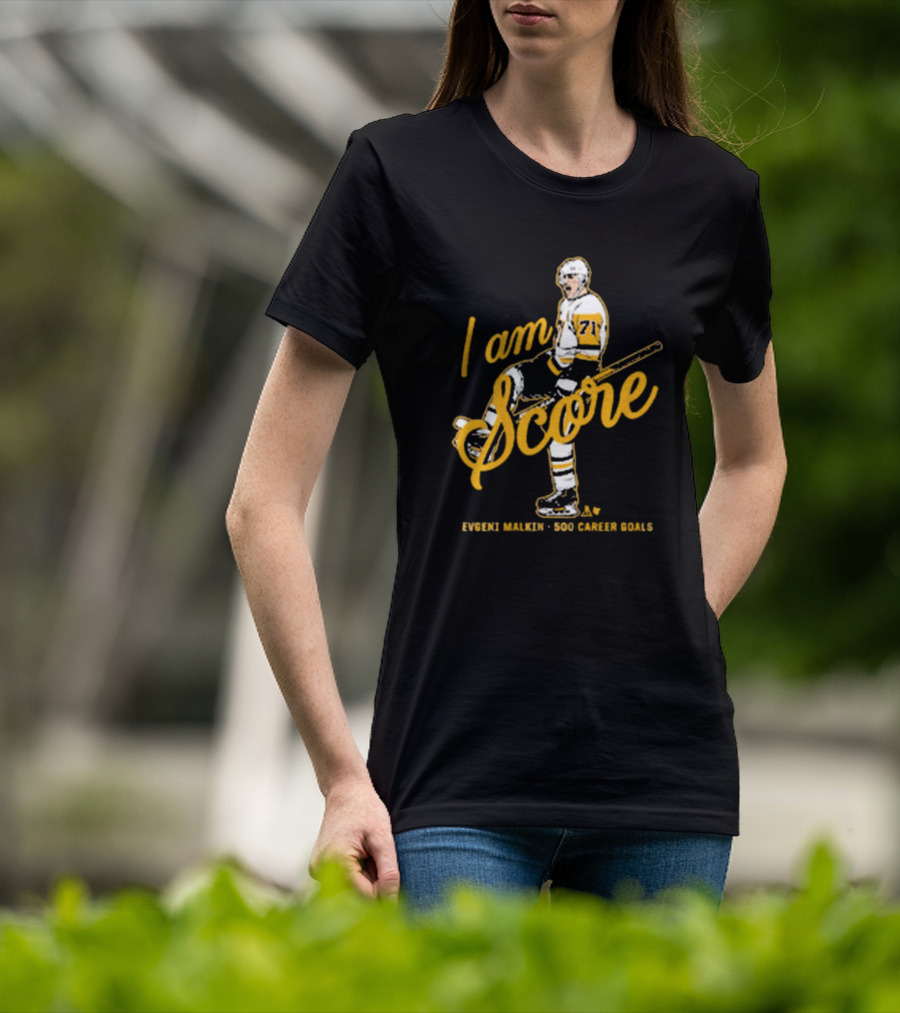 Evgeni Malkin I Am Score 500 Career Goals Pittsburgh Penguins NHL T-Shirt