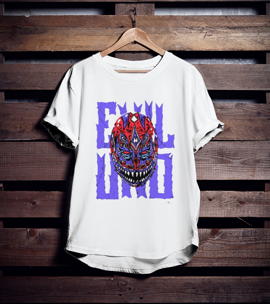 Evil Uno Mask Monster AEW T-Shirt