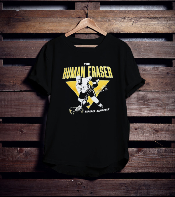 Nashville Predators The Human Eraser 1000 Games Signature Hockey T-Shirt