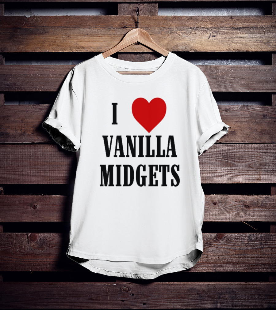 Nick Aldis I Love Vanilla Midgets I Heart Red T-Shirt