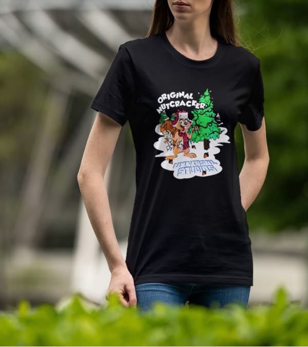 Original Nutcracker Earl The Squirrel Universal Studios Winter Scene T-Shirt