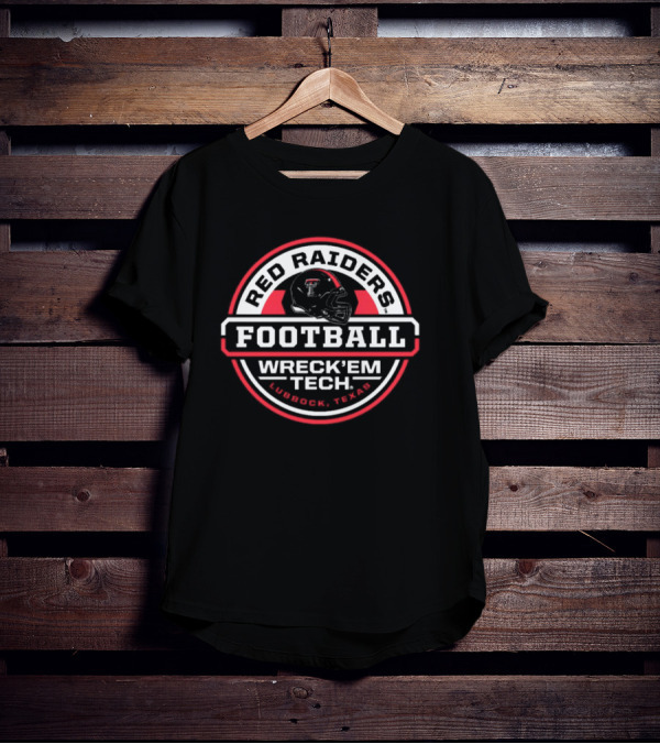 Red Raiders Football Wreck 'Em Tech Lubbock Texas T-Shirt