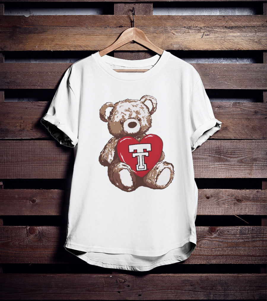 Texas Tech Red Raiders Teddy Bear Heart Hug T-Shirt