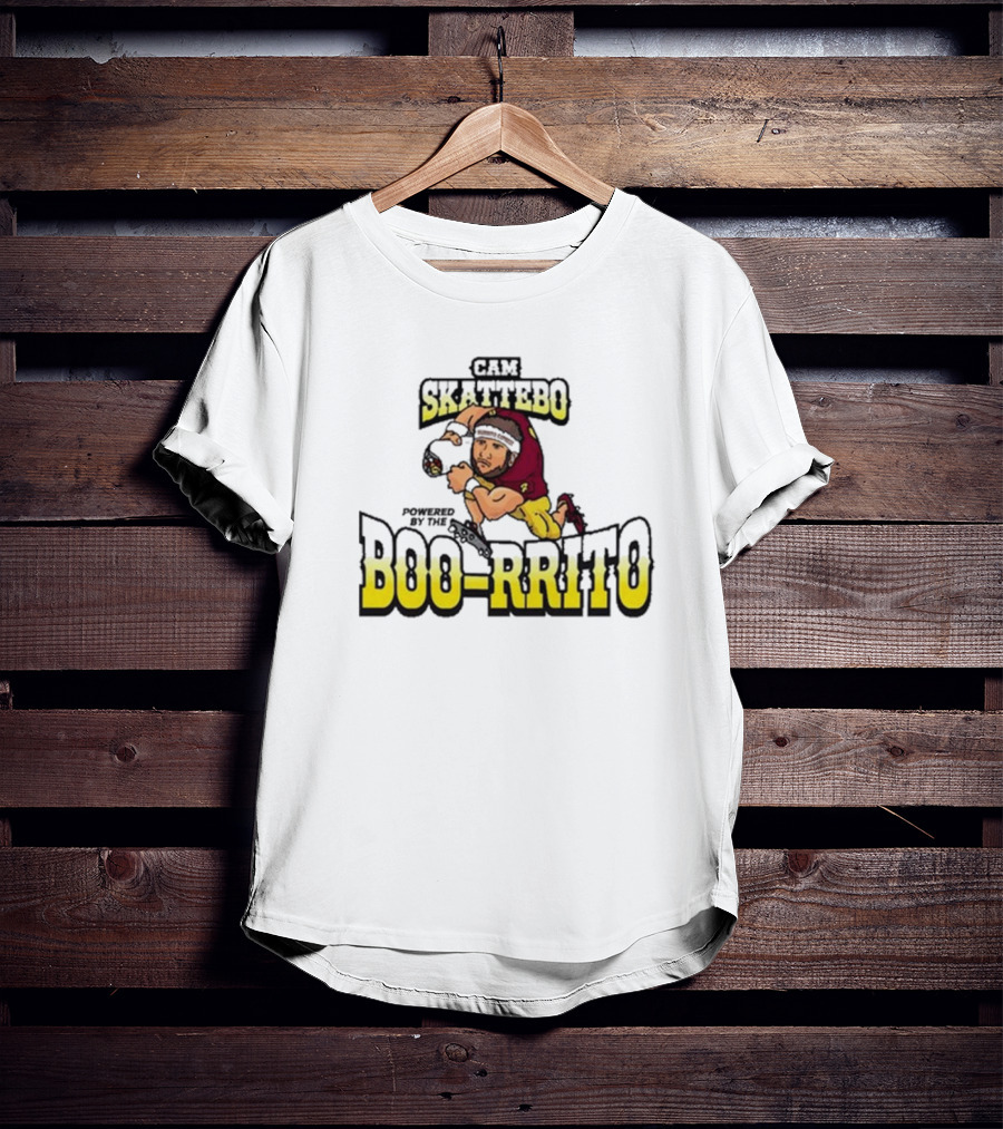 Cam Skattebo Powered By The Boo-rrito Arizona State Sun Devils Caricature T-Shirt