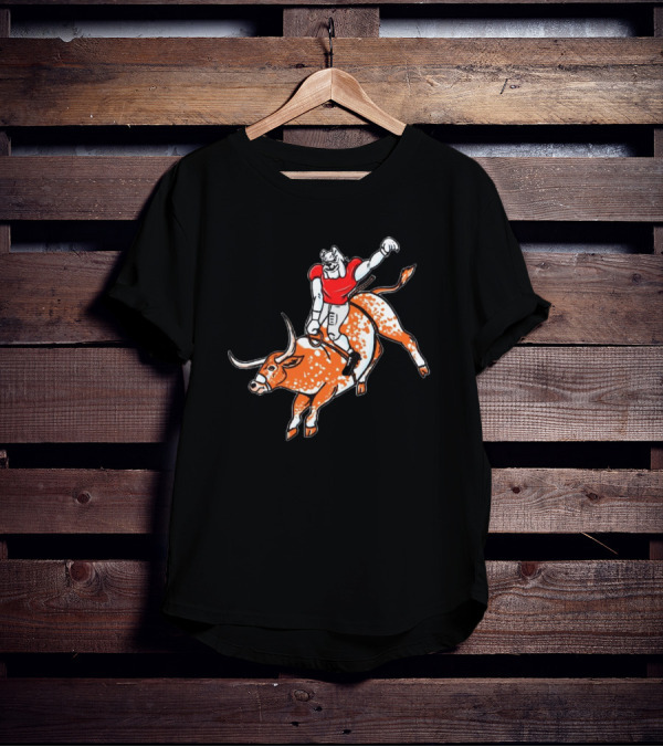 Georgia Bulldogs Riding Texas Longhorns Horns Down T-Shirt