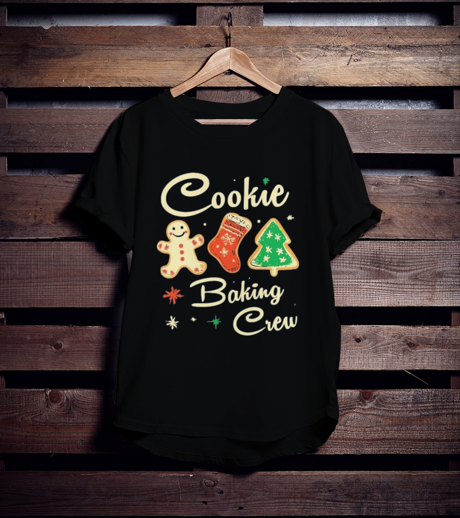 Cookie Baking Crew Gingerbread Stocking Tree T-Shirt
