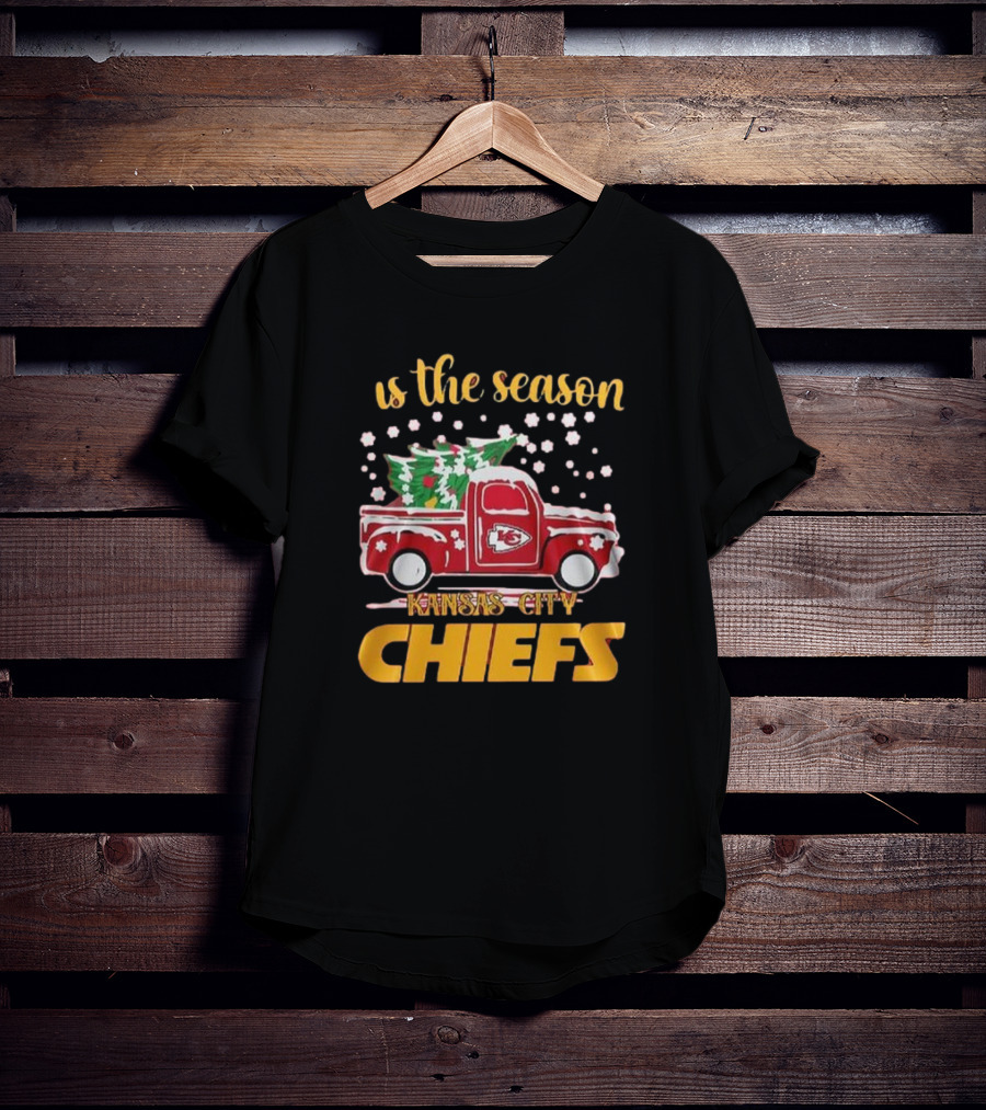 Kansas City Chiefs Christmas Truck 'Tis The Season T-Shirt