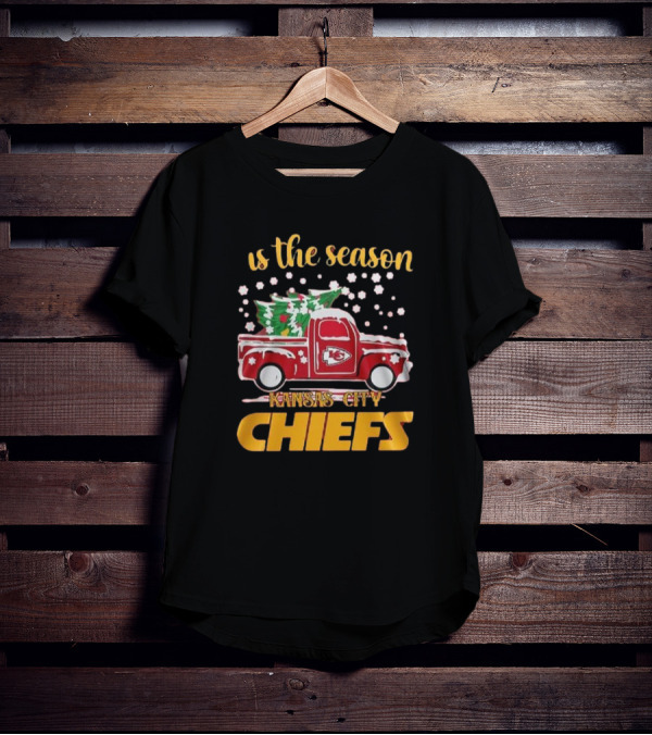 Kansas City Chiefs Christmas Truck 'Tis The Season T-Shirt