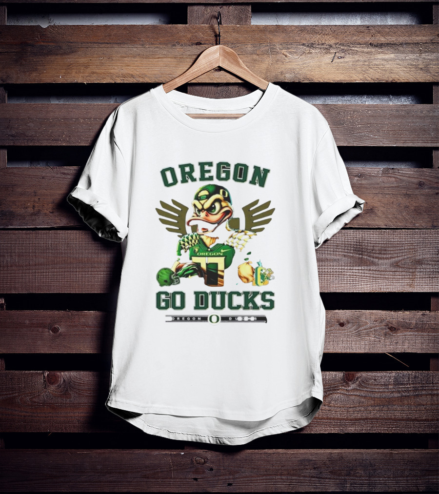 Oregon Ducks Go Ducks Mascot Football Wings Helmet T-Shirt