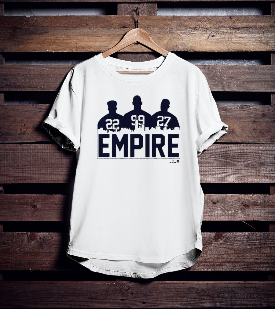 New York Yankees MLB Empire Juan Soto Aaron Judge Giancarlo Stanton 22 99 27 T-Shirt