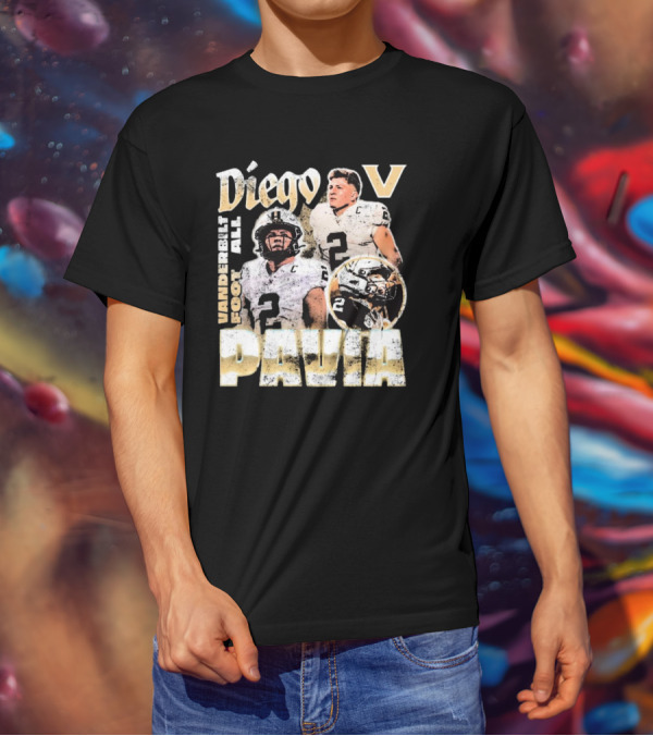 Diego Pavia Vanderbilt Football Vintage Look T-Shirt