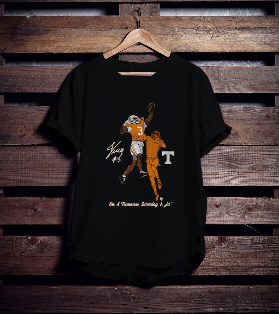 Tennessee Saturday Night Jermod McCoy #3 One-Handed Interception T-Shirt