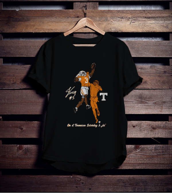 Tennessee Saturday Night Jermod McCoy #3 One-Handed Interception T-Shirt