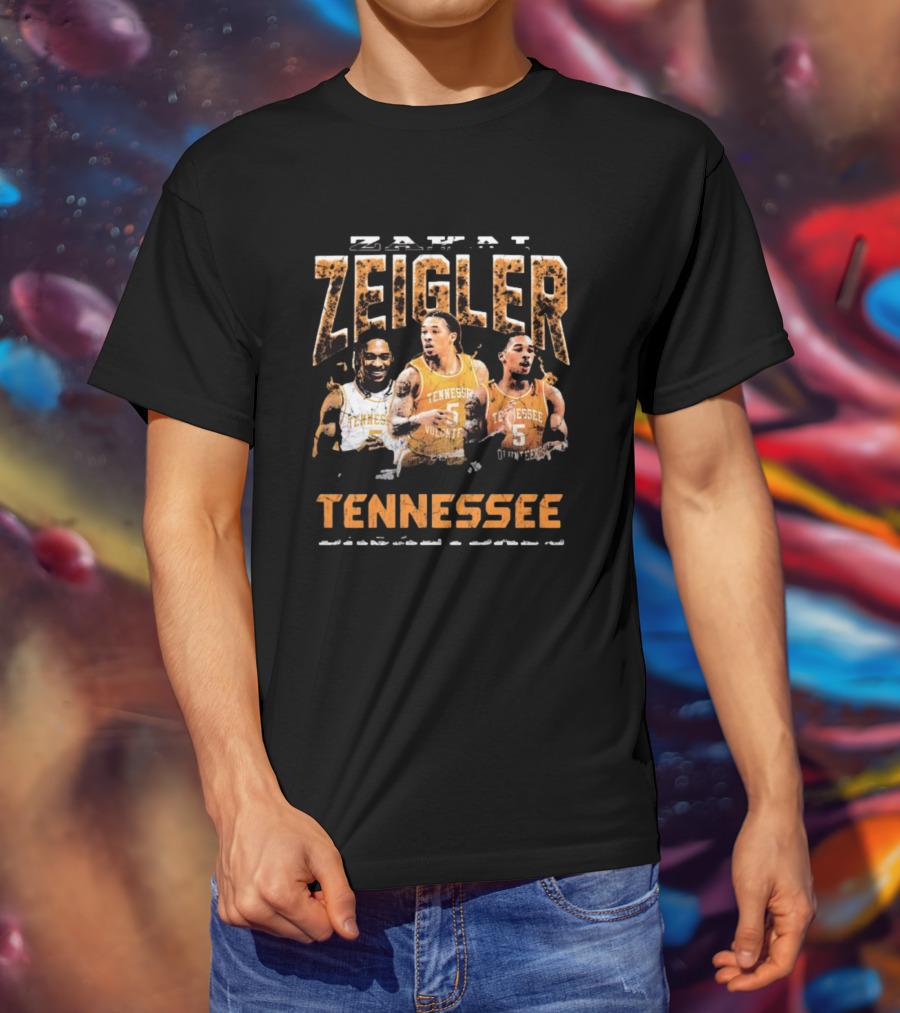 Zakai Zeigler Tennessee Volunteers Basketball Retro Style 90s T-Shirt