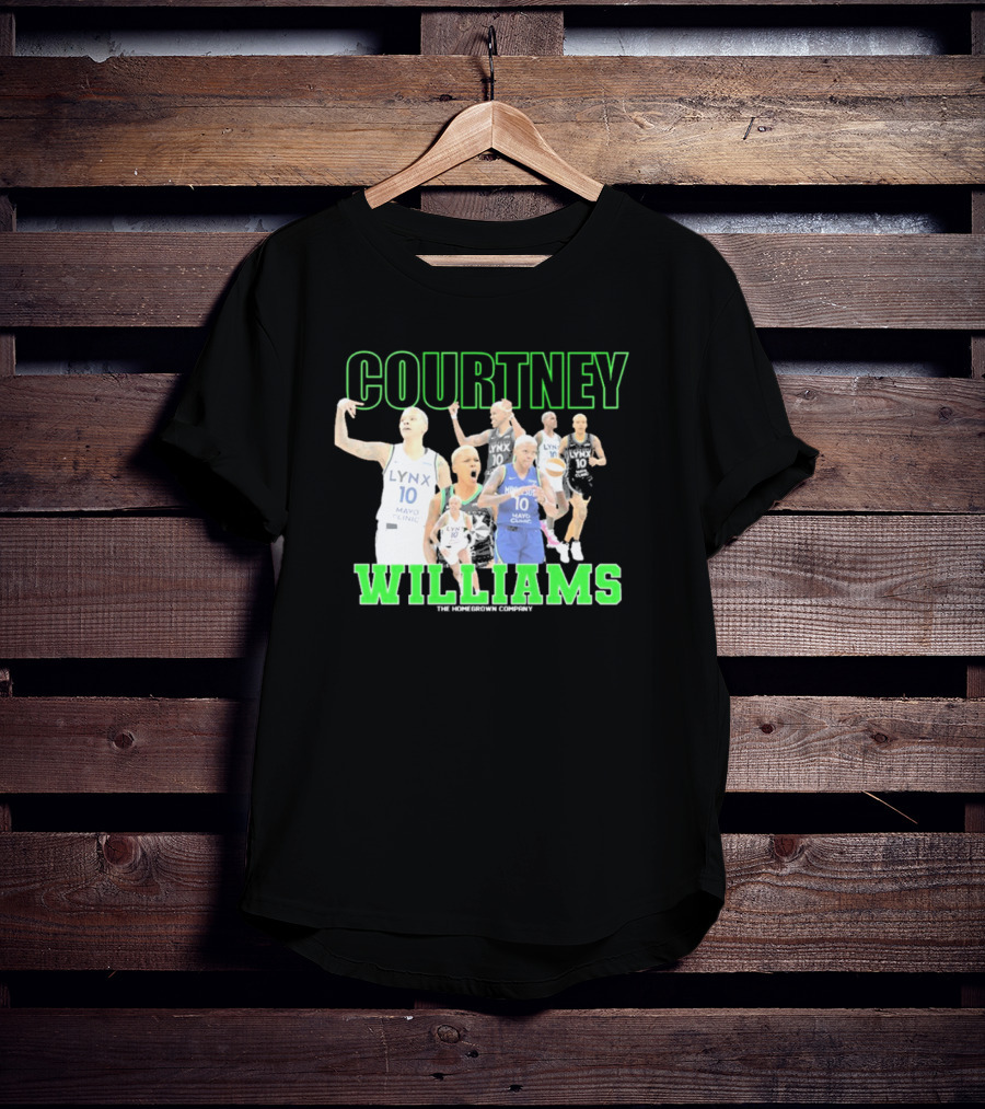 Courtney Williams Minnesota Lynx Lynx 10 The Homegrown Company T-Shirt