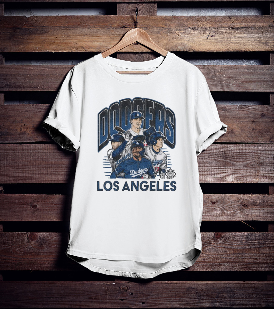 Los Angeles Dodgers Multi Player Vintage Painting T-Shirt