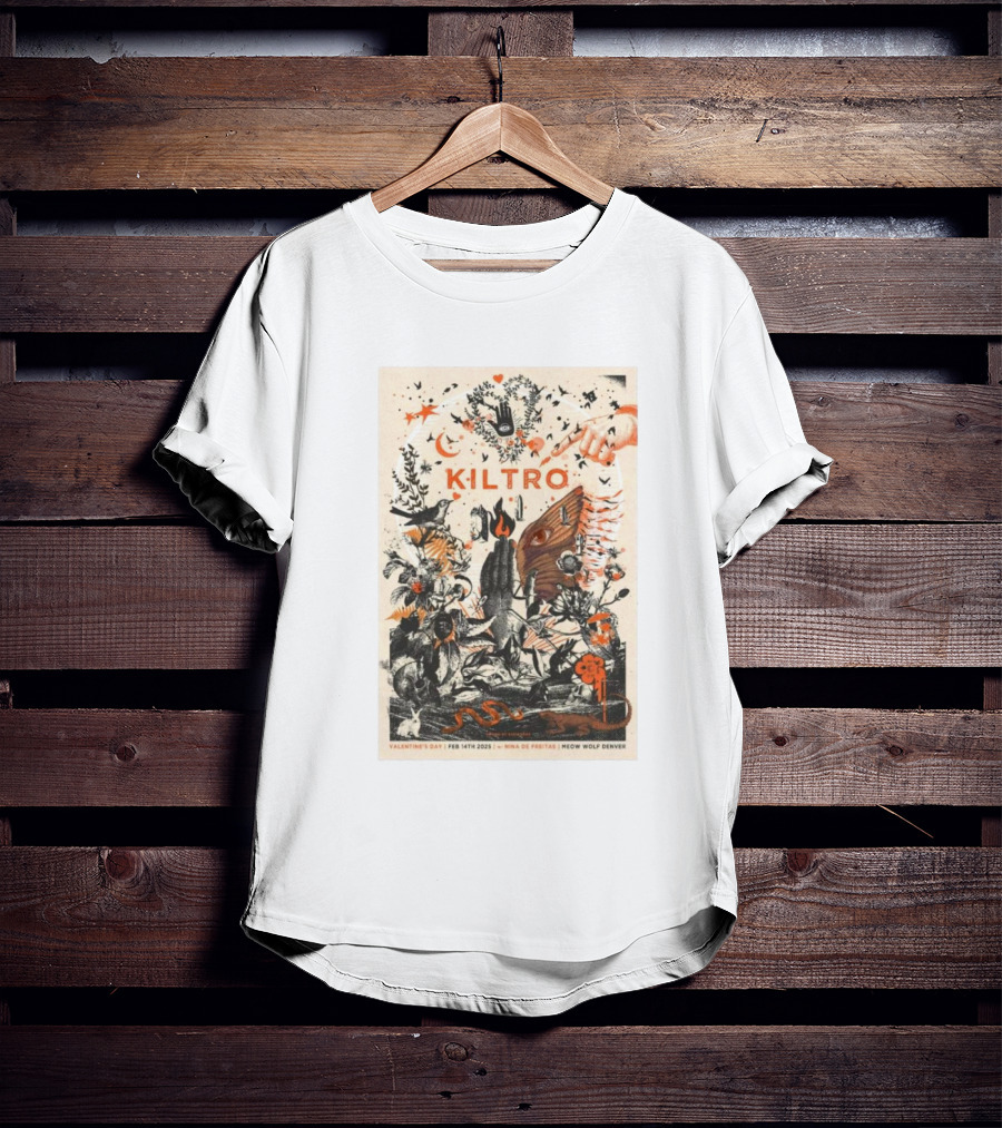Kiltro Meow Wolf Denver Nina De Freitas Valentine's Day February 14 2025 T-Shirt