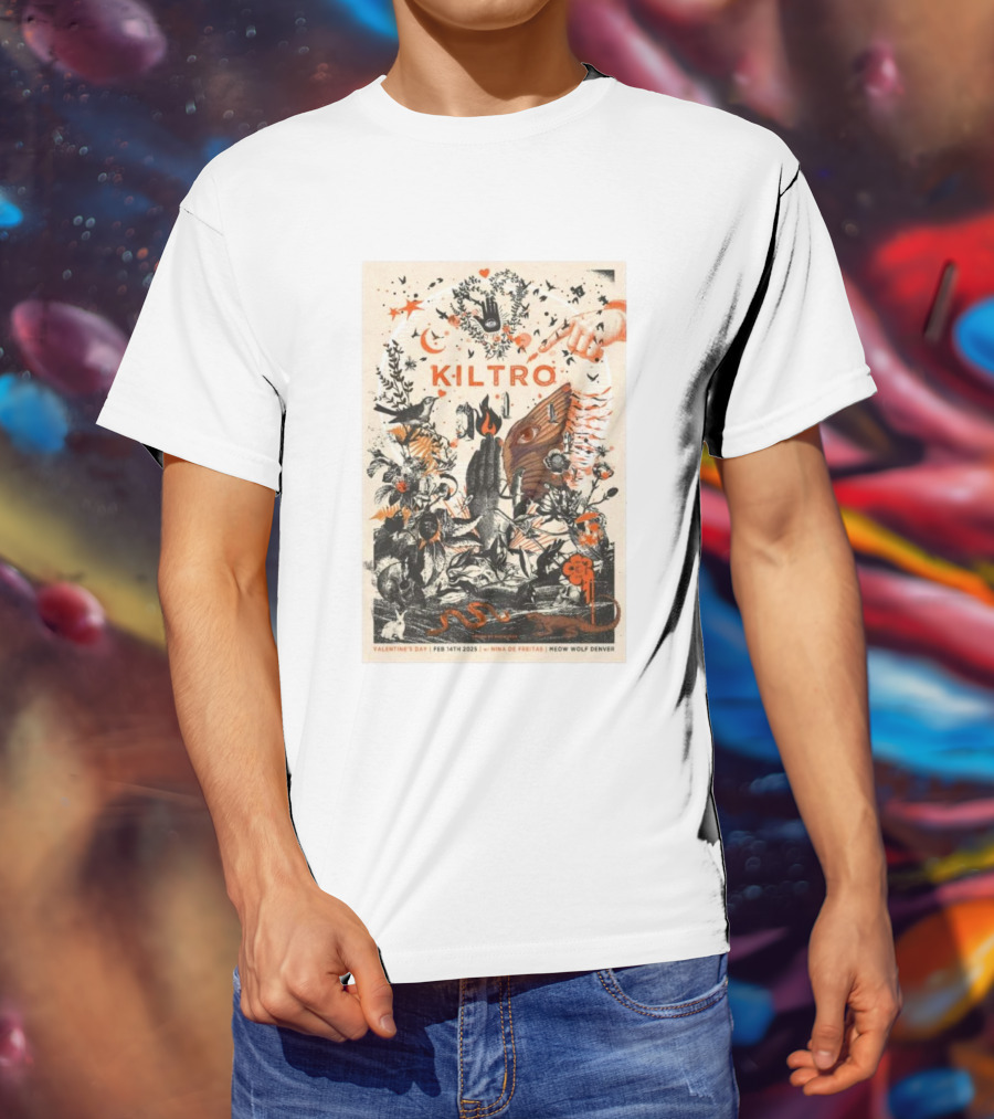 Kiltro Meow Wolf Denver Nina De Freitas Valentine's Day February 14 2025 T-Shirt