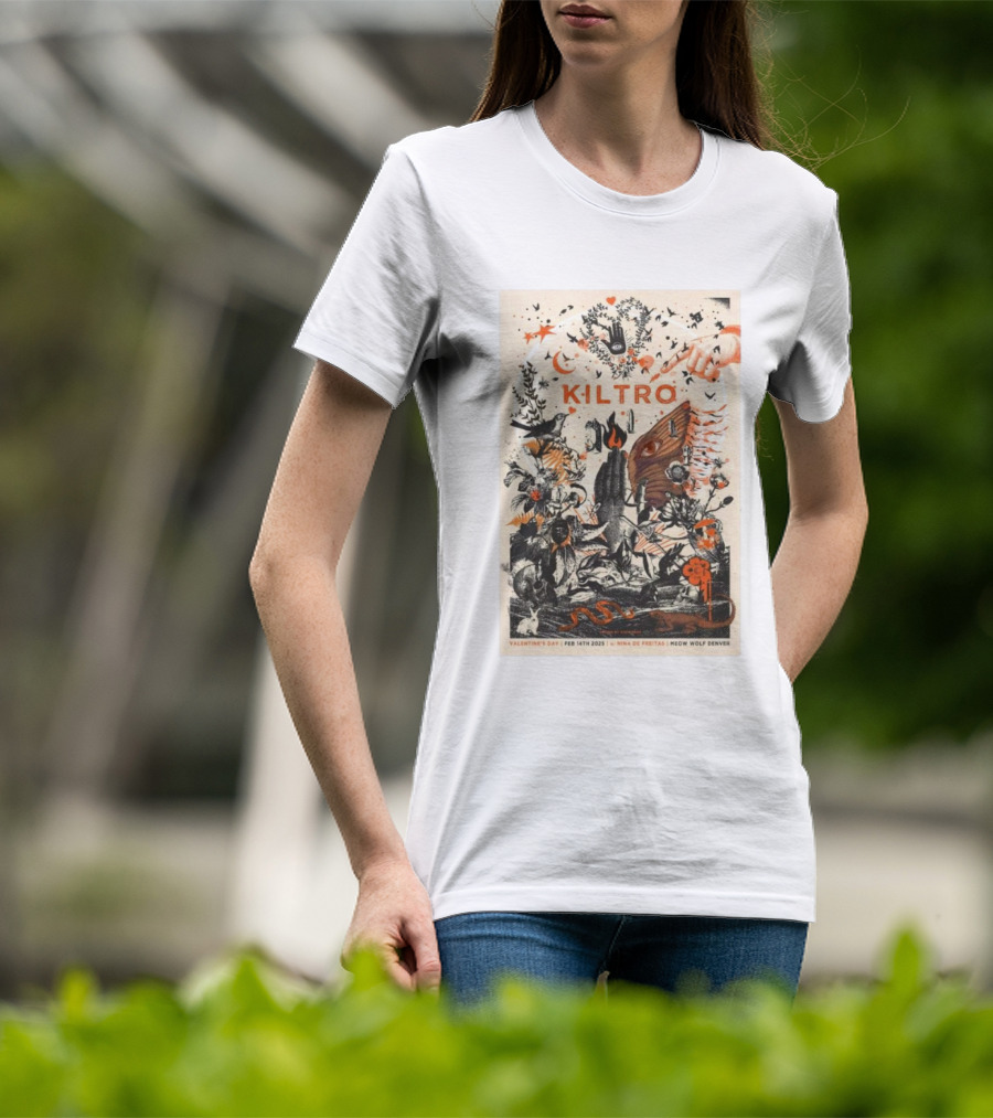 Kiltro Meow Wolf Denver Nina De Freitas Valentine's Day February 14 2025 T-Shirt