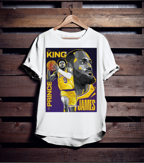 The King The Prince LeBron James Bronny James Lakers NBA T-Shirt