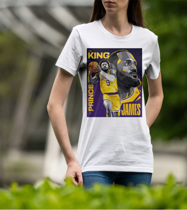 The King The Prince LeBron James Bronny James Lakers NBA T-Shirt