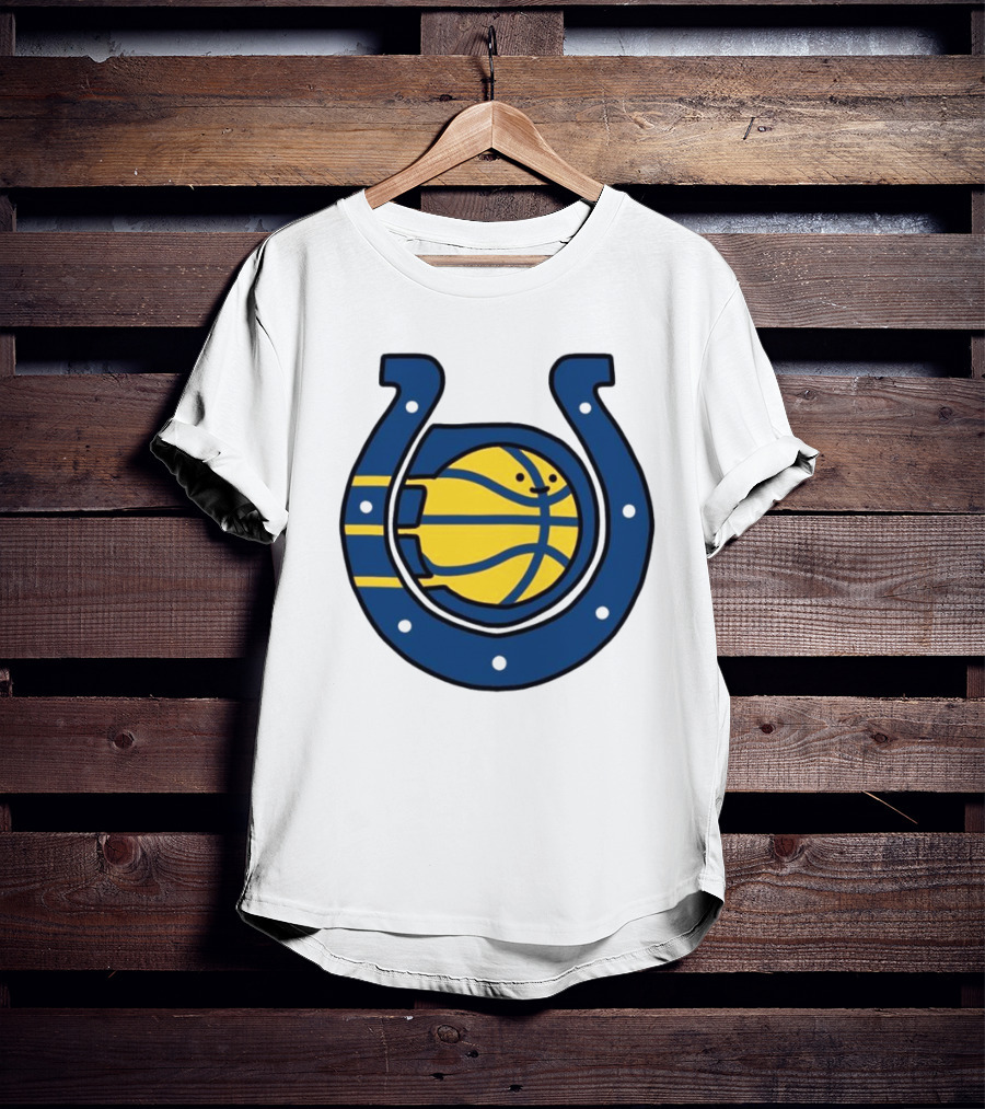 NFL X NBA Indianapolis Colts Pacers Logo Mashup Combine T-Shirt